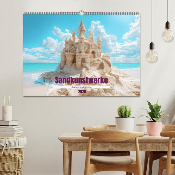Produktbild: Sandkunstwerke - Einfach faszinierend (Wandkalender 2026 DIN A2 quer), CALVENDO Monatskalender