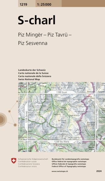 Swisstopo 1 : 25 000 S-charl, Sonstige von , Swisstopo, 9783302012193