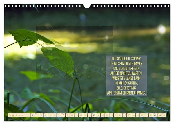 Produktbild: Stimmungsreigen Gef&uuml;hlvolle Texte und Bilder (Wandkalender 2026 DIN A3 quer), CALVENDO Monatskalender