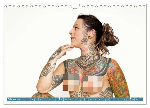 Produktbild: Tattoo-Liebe, die unter die Haut geht (Wandkalender 2026 DIN A4 quer), CALVENDO Monatskalender