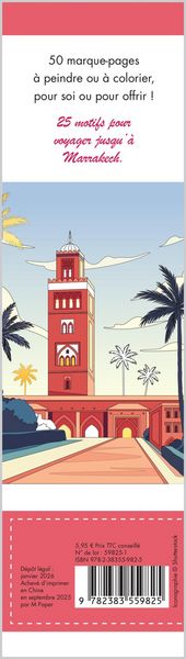 Produktbild: Voyage &agrave; Marrakech : 50 marque-pages &agrave; peindre ou &agrave; colorier