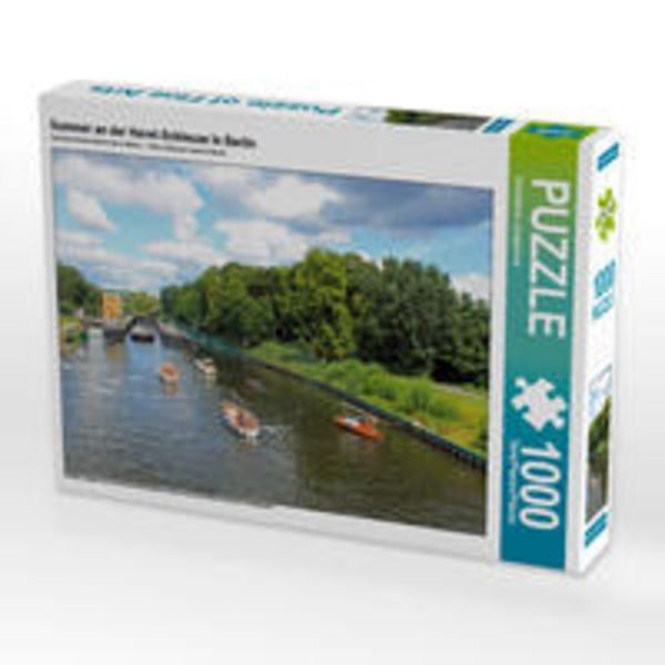 CALVENDO Puzzle Sommer an der Havel-Schleuse in Berlin | 1000 Teile Lege-Größe 64x48cm Foto-Puzzle für glückliche Stunden