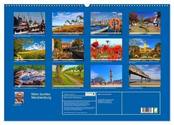 Produktbild: Mein buntes Mecklenburg (Wandkalender 2026 DIN A2 quer), CALVENDO Monatskalender