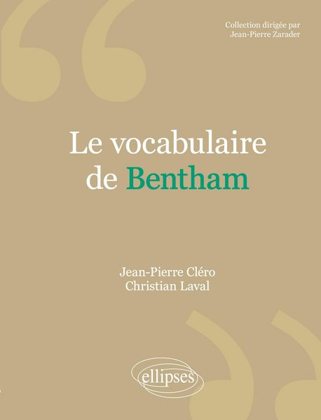 Produktbild: Vocabulaire de Bentham (Le)