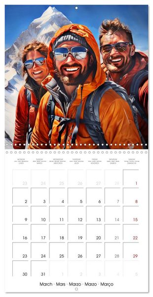 Produktbild: Mountaineers - Extreme mountaineering (Wall Calendar 2026 12 &times; 12 Inch) CALVENDO 12 Month Wall Calendar