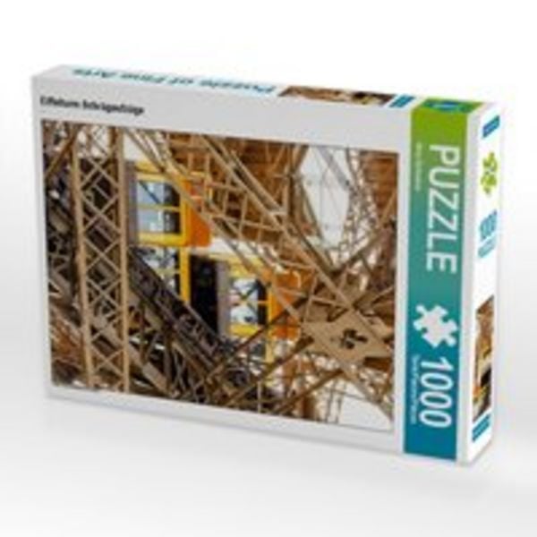 CALVENDO Puzzle Eiffelturm Schrägaufzüge | 1000 Teile Lege-Größe 64x48cm Foto-Puzzle für glückliche Stunden