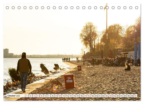 Produktbild: Moin Hamburg - Durch das Jahr an der Elbe (Tischkalender 2026 DIN A5 quer), CALVENDO Monatskalender
