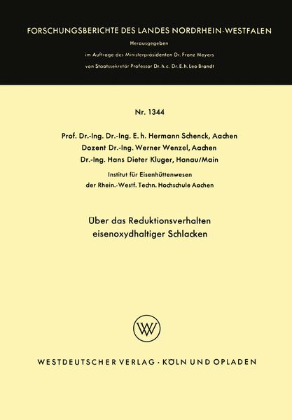 Produktbild: &Uuml;ber das Reduktionsverhalten eisenoxydhaltiger Schlacken
