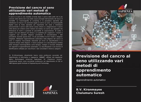 Produktbild: Previsione del cancro al seno utilizzando vari metodi di apprendimento automatico