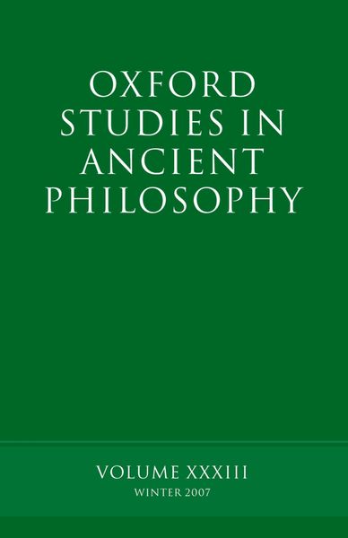 Produktbild: Oxford Studies in Ancient Philosophy XXXIII
