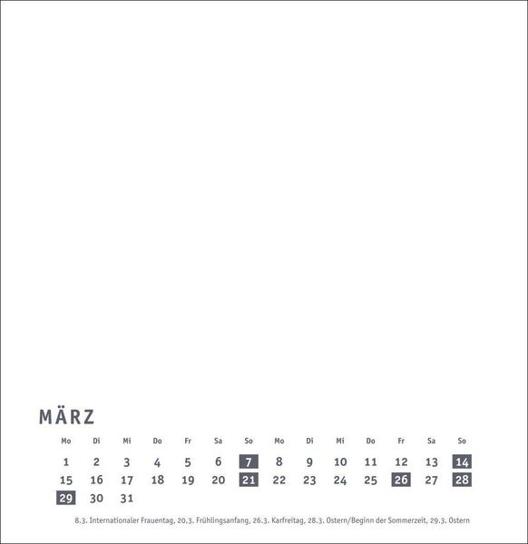 Produktbild: Premium-Bastelkalender wei&szlig; gro&szlig; 2027