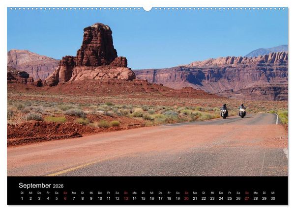 Produktbild: Born to be Wild - Mit der Harley durch den S&uuml;dwesten der USA (Wandkalender 2026 DIN A2 quer), CALVENDO Monatskalender