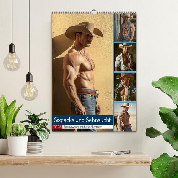 Produktbild: Sixpacks und Sehnsucht (Wandkalender 2026 DIN A2 hoch), CALVENDO Monatskalender