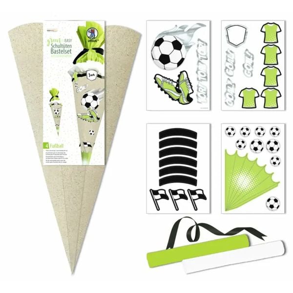 URSUS Schultüten-Bastelsets Schultüten-Bastelset Green & Easy Fußball