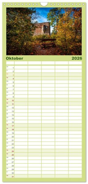 Produktbild: Familienplaner 2026 - Jena - Faszination in Bildern mit 5 Spalten (Wandkalender, 21 x 45 cm) CALVENDO
