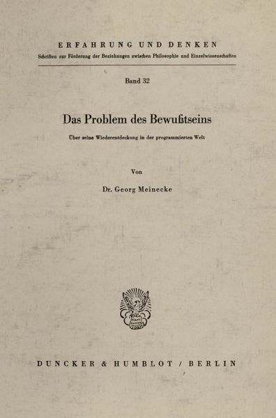 Produktbild: Das Problem des Bewu&szlig;tseins.