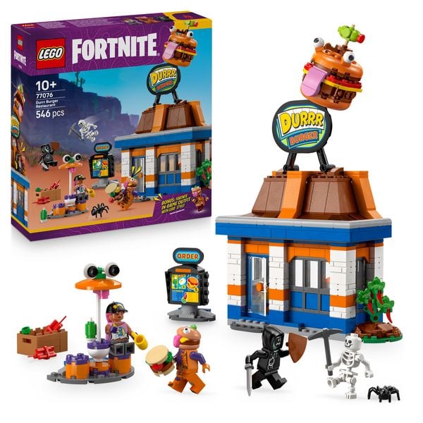 LEGO Fortnite 77076 Durrr Burger Restaurant, Gaming-Geschenk mit Figuren