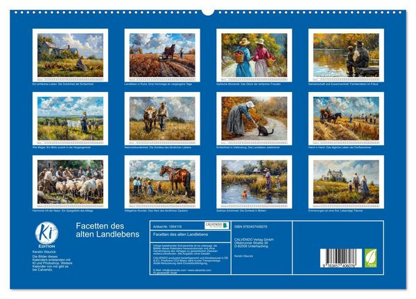Produktbild: Facetten des alten Landlebens (hochwertiger Premium Wandkalender 2026 DIN A2 quer), Kunstdruck in Hochglanz