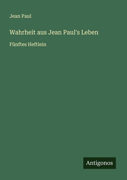 Produktbild: Wahrheit aus Jean Paul's Leben