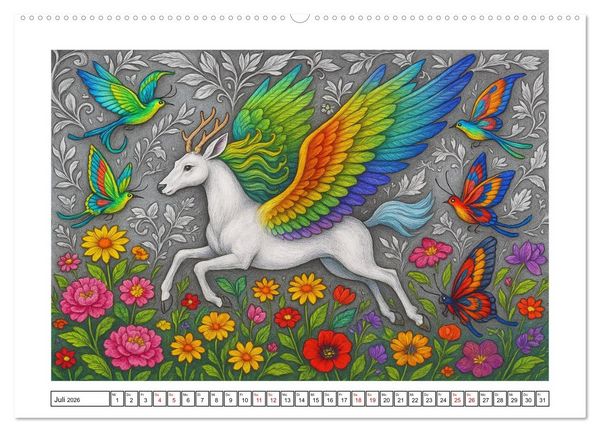 Produktbild: Fabelhafte Mystikwesen (Wandkalender 2026 DIN A2 quer), CALVENDO Monatskalender