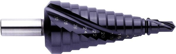 Produktbild: Exact 796 / 07023 HSS Stufenbohrer Gesamtl&auml;nge 98mm TiAIN 3-Fl&auml;chenschaft 1St.