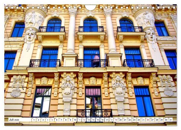 Produktbild: Jugendstil in Riga - Schmuckst&uuml;cke der lettischen Hauptstadt (Wandkalender 2026 DIN A4 quer), CALVENDO Monatskalender