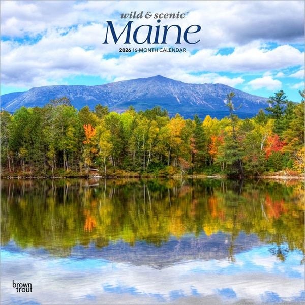 Produktbild: Maine Wild & Scenic 2026 12 X 24 Inch (Hanging) Monthly Square Wall Calendar Plastic-Free