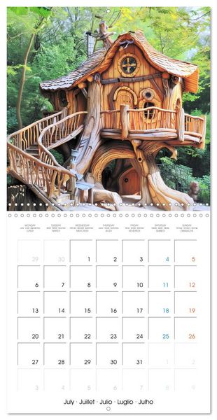 Produktbild: Cabanes f&eacute;eriques (Calendrier mural carr&eacute; 2026 30x30 cm) Calendrier double avec une page pour vos prises de notes