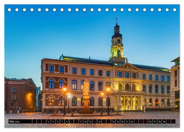 Produktbild: Ein Wochenende in Riga (Tischkalender 2026 DIN A5 quer), CALVENDO Monatskalender