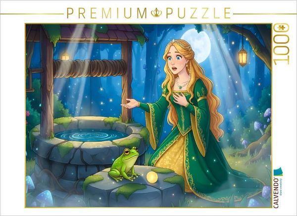 CALVENDO Puzzle Der Frosch bringt die Kugel zurück | 1000 Teile Lege-Größe 64 × 48 cm Foto-Puzzle für glückliche Stunden