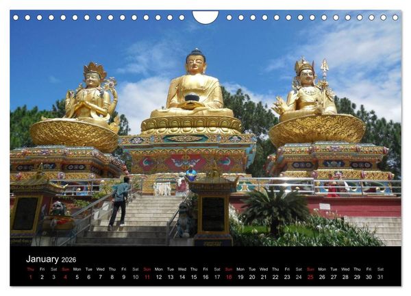 Produktbild: Monuments of Nepal 2026 (Wall Calendar 2026 DIN A4 landscape), CALVENDO 12 Month Wall Calendar