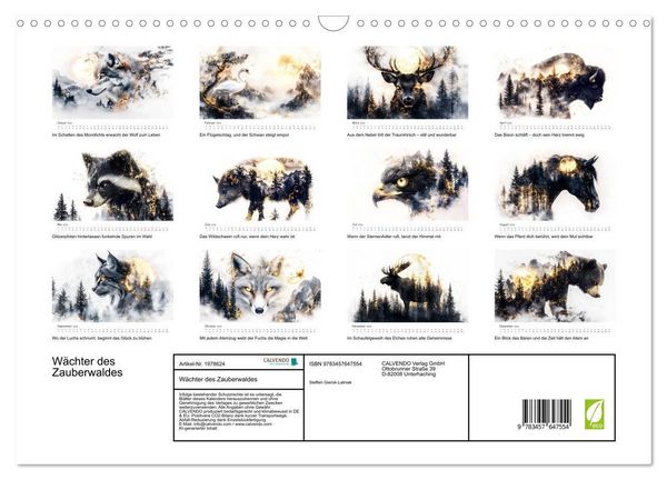 Produktbild: W&auml;chter des Zauberwaldes (Wandkalender 2026 DIN A3 quer), CALVENDO Monatskalender
