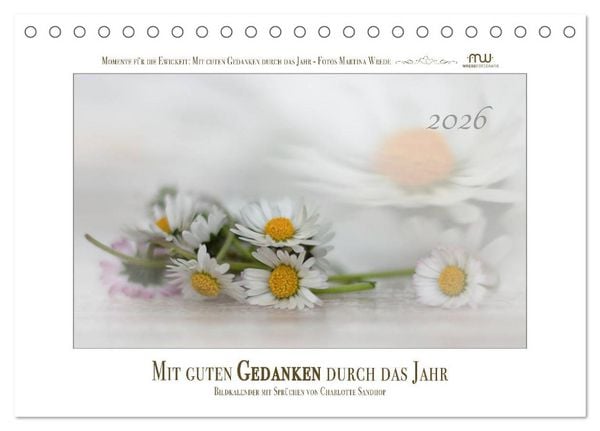 Produktbild: Mit guten Gedanken durch das Jahr (Tischkalender 2026 DIN A5 quer), CALVENDO Monatskalender