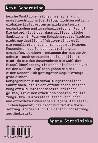 Produktbild: Haftung f&uuml;r Sorgfaltspflichten in Lieferketten: Analyse nach Schweizer Recht und EU-Recht