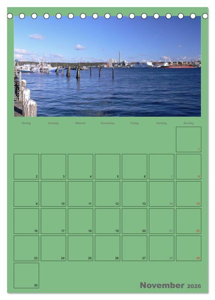 Produktbild: Rund um die Kieler F&ouml;rde / Planer (Tischkalender 2026 DIN A5 hoch), CALVENDO Monatskalender