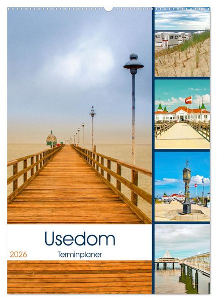 Produktbild: Usedom - Terminplaner (Wandkalender 2026 DIN A2 hoch), CALVENDO Monatskalender