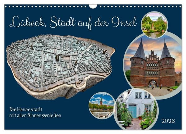 Produktbild: L&uuml;beck, Stadt auf der Insel (Wandkalender 2026 DIN A3 quer), CALVENDO Monatskalender