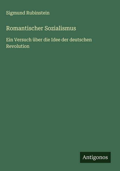 Produktbild: Romantischer Sozialismus