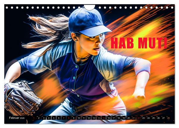 Produktbild: Baseball und Motivation (Wandkalender 2026 DIN A4 quer), CALVENDO Monatskalender