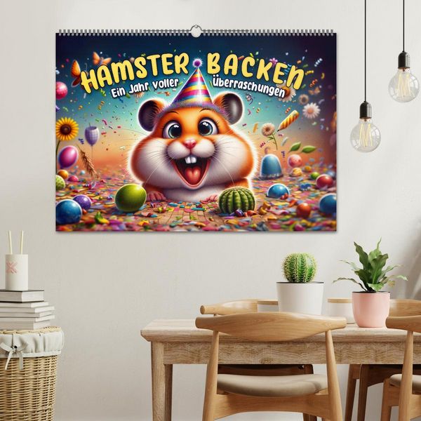 Produktbild: Hamsterbacken: Ein Jahr voller &Uuml;berraschungen (Wandkalender 2026 DIN A2 quer), CALVENDO Monatskalender