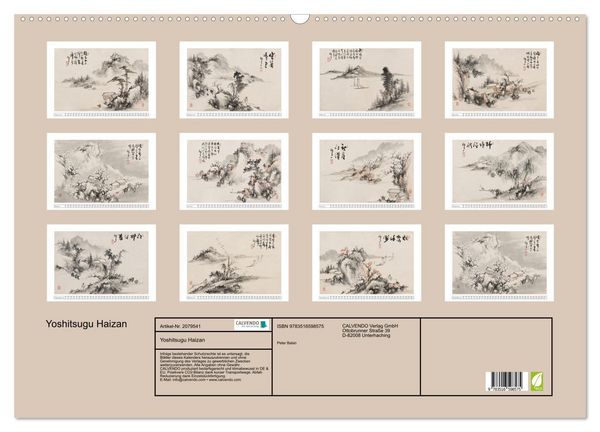 Produktbild: Yoshitsugu Haizan (Wandkalender 2026 DIN A2 quer), CALVENDO Monatskalender