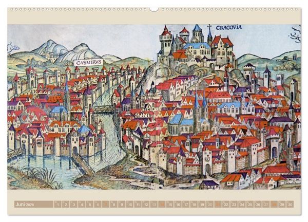Produktbild: St&auml;dte mit Geschichte: Historische Zeichnungen, Stiche, Drucke (Wandkalender 2026 DIN A2 quer), CALVENDO Monatskalender