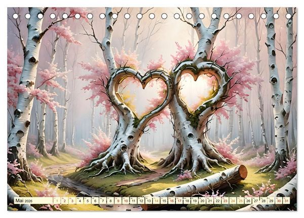 Produktbild: Birken Liebensw&uuml;rdige B&auml;ume (Tischkalender 2026 DIN A5 quer), CALVENDO Monatskalender