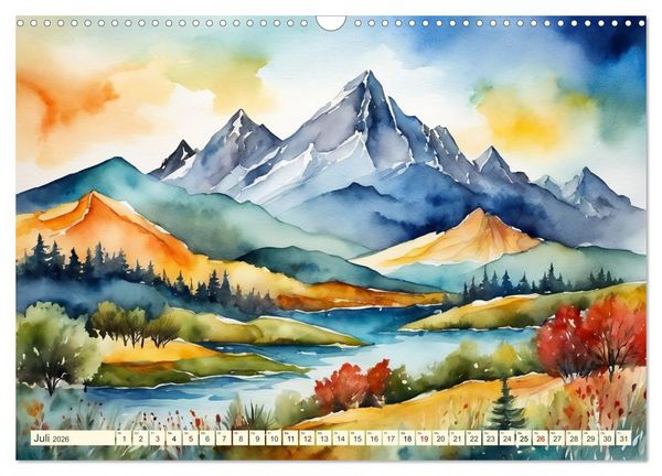 Produktbild: Sehnsucht Berge (Wandkalender 2026 DIN A3 quer), CALVENDO Monatskalender
