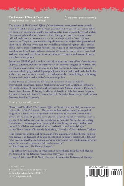 Produktbild: The Economic Effects of Constitutions