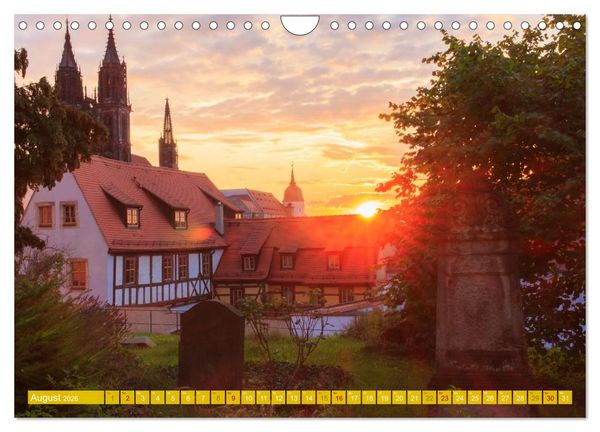 Produktbild: Romantisches Mei&szlig;en &ndash; Die &auml;lteste mittelalterliche Stadt Sachsens (Wandkalender 2026 DIN A4 quer), CALVENDO Monatskalender