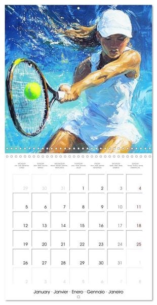 Produktbild: Disciplines olympiques en peinture (Calendrier mural carr&eacute; 2026 30x30 cm) Calendrier double avec une page pour vos prises de notes