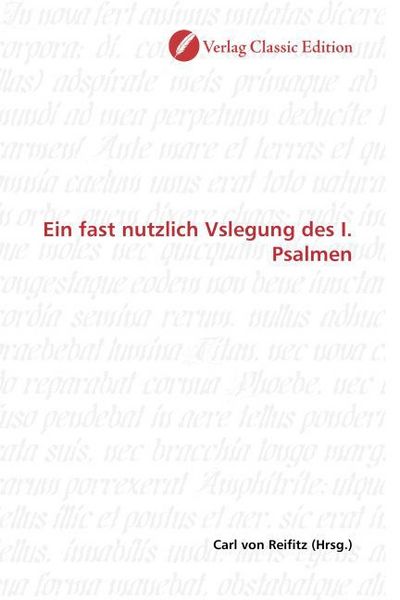 Produktbild: Ein fast nutzlich Vslegung des I. Psalmen