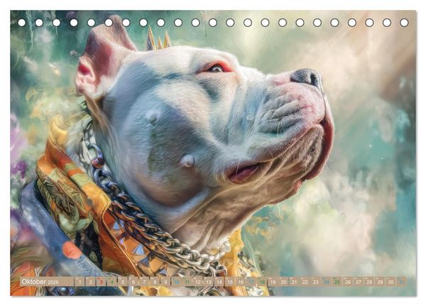 Produktbild: Punkerhunde - Witzige Illustrationen (Tischkalender 2026 DIN A5 quer), CALVENDO Monatskalender