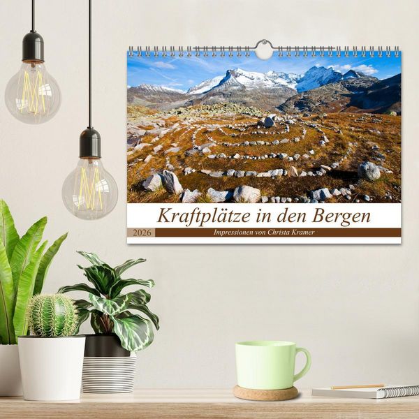 Produktbild: Kraftpl&auml;tze in den Bergen (Wandkalender 2026 DIN A4 quer), CALVENDO Monatskalender